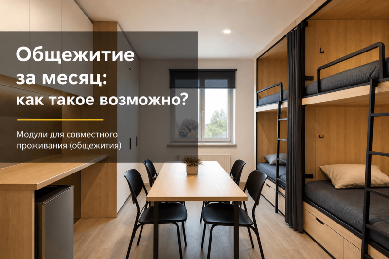 Общежитие за месяц: как такое возможно?