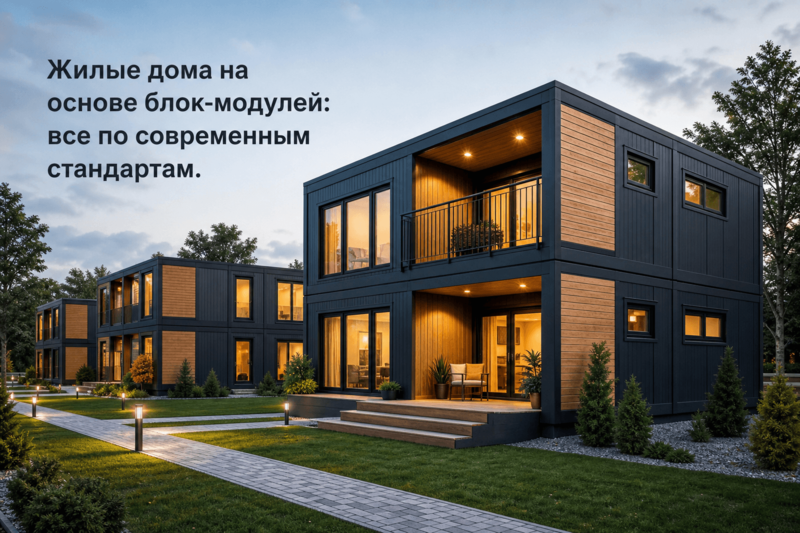 Жилые дома на основе блок-модулей: все по современным стандартам
