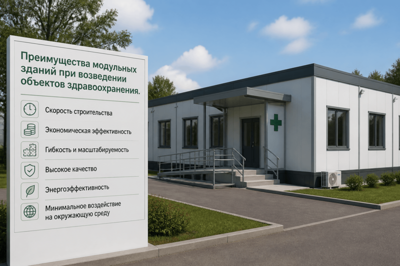 Преимущества модульных зданий при возведении объектов здравоохранения