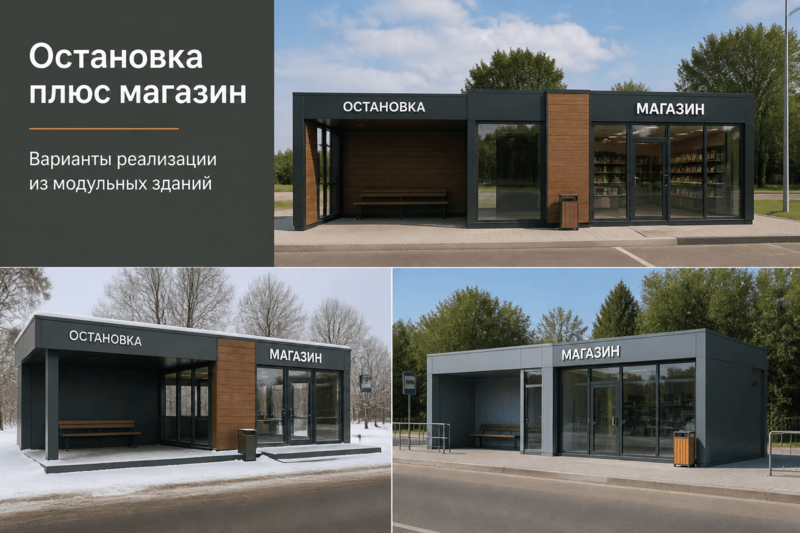 Остановка плюс магазин. Варианты реализации