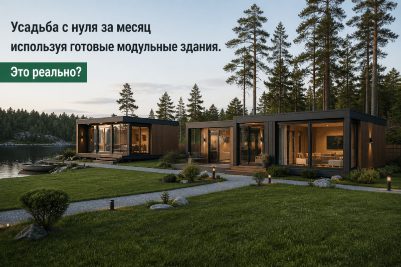 Усадьба с нуля за месяц. Это реально?