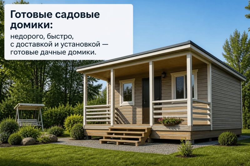 Готовые садовые домики